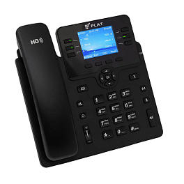 ФЛАТ-ПРО FLAT-PHONE B6P/RU, IP-телефон (6 SIP-аккаунтов, 2 порта 10/100/1000BASE-T (RJ-45), ЖК-дисплей, PoE, адаптер питания 220В, РЕЕСТР)